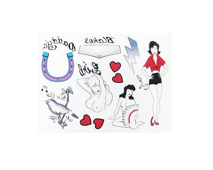 Amy Winehouse Tattoo and Wig Set