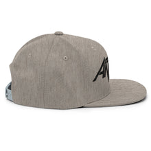 Load image into Gallery viewer, Anthrax - Black on Gray Snapback HD Embroidered Hat