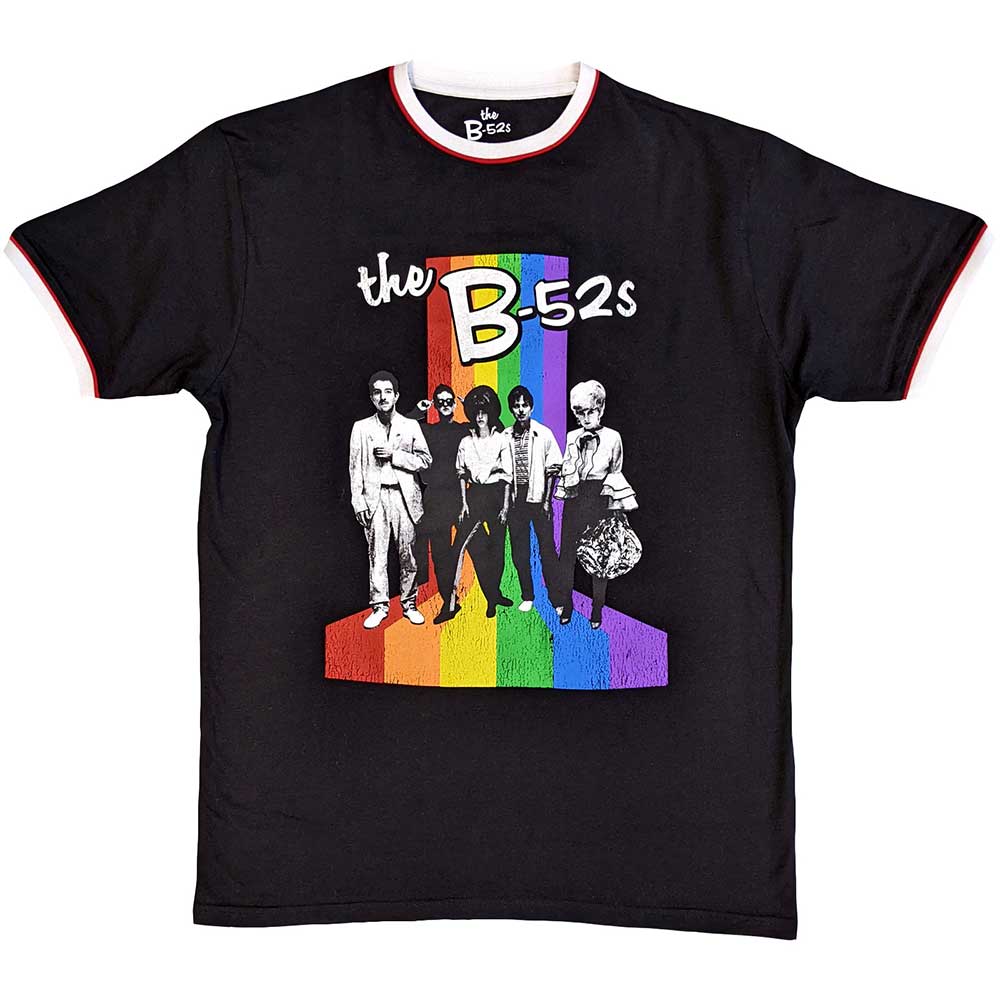 B52s Rainbow Stripes Mens T Shirt