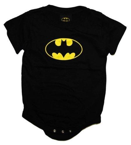 Batman Classic Logo Black Infant Baby Onesie Romper