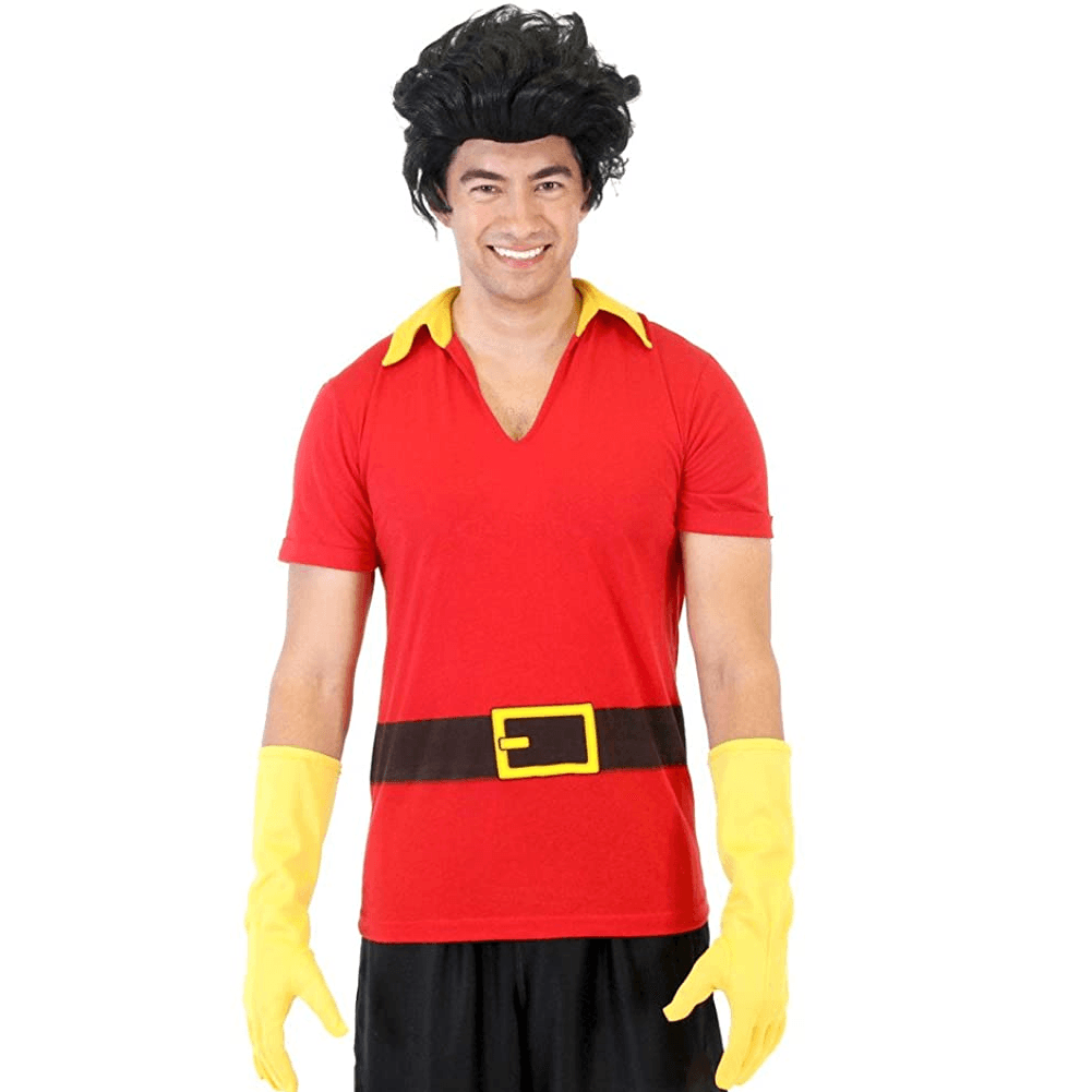 Beauty and The Beast Gaston Shirt Gloves and Wig