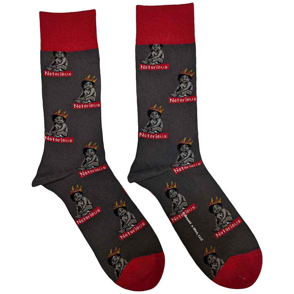Biggie Smalls Notorious Baby Socks Grey
