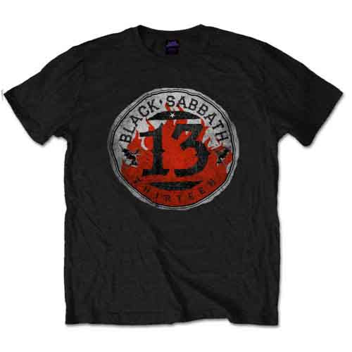 Black Sabbath 13 Flame Circle Mens T Shirt