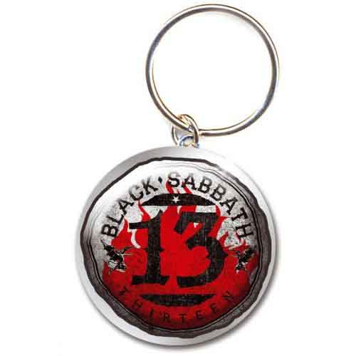 Black Sabbath 13 Flame Circle Keychain