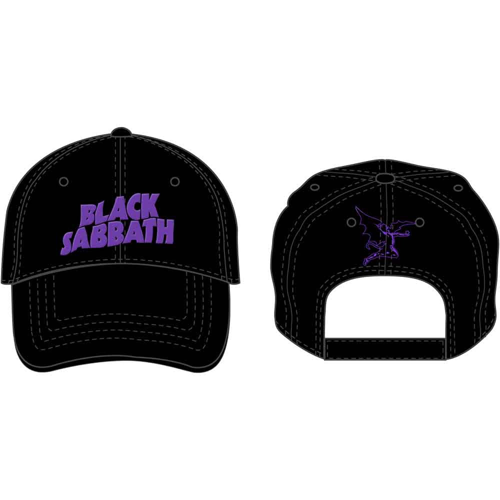 Black Sabbath Demon & Logo Hat Black