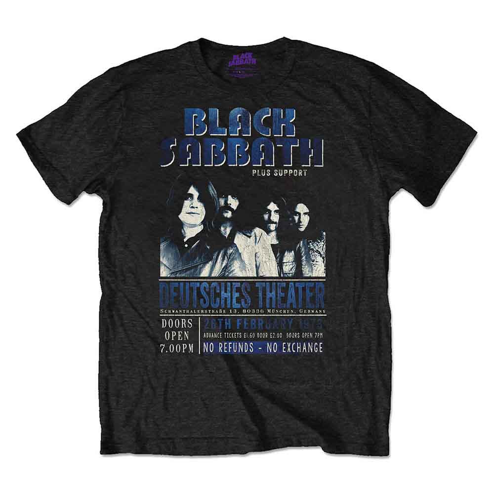 Black Sabbath Deutsches '73 Mens T Shirt