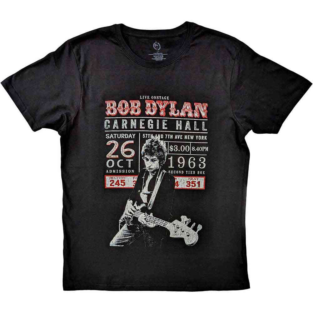 Bob Dylan Carnegie Hall '63 Mens T Shirt