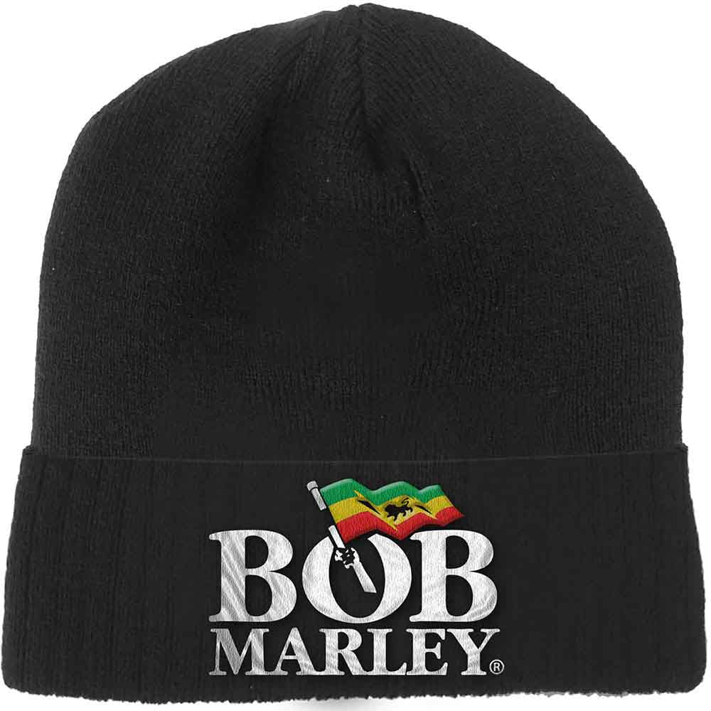 Bob Marley Logo Beanie Hat Black