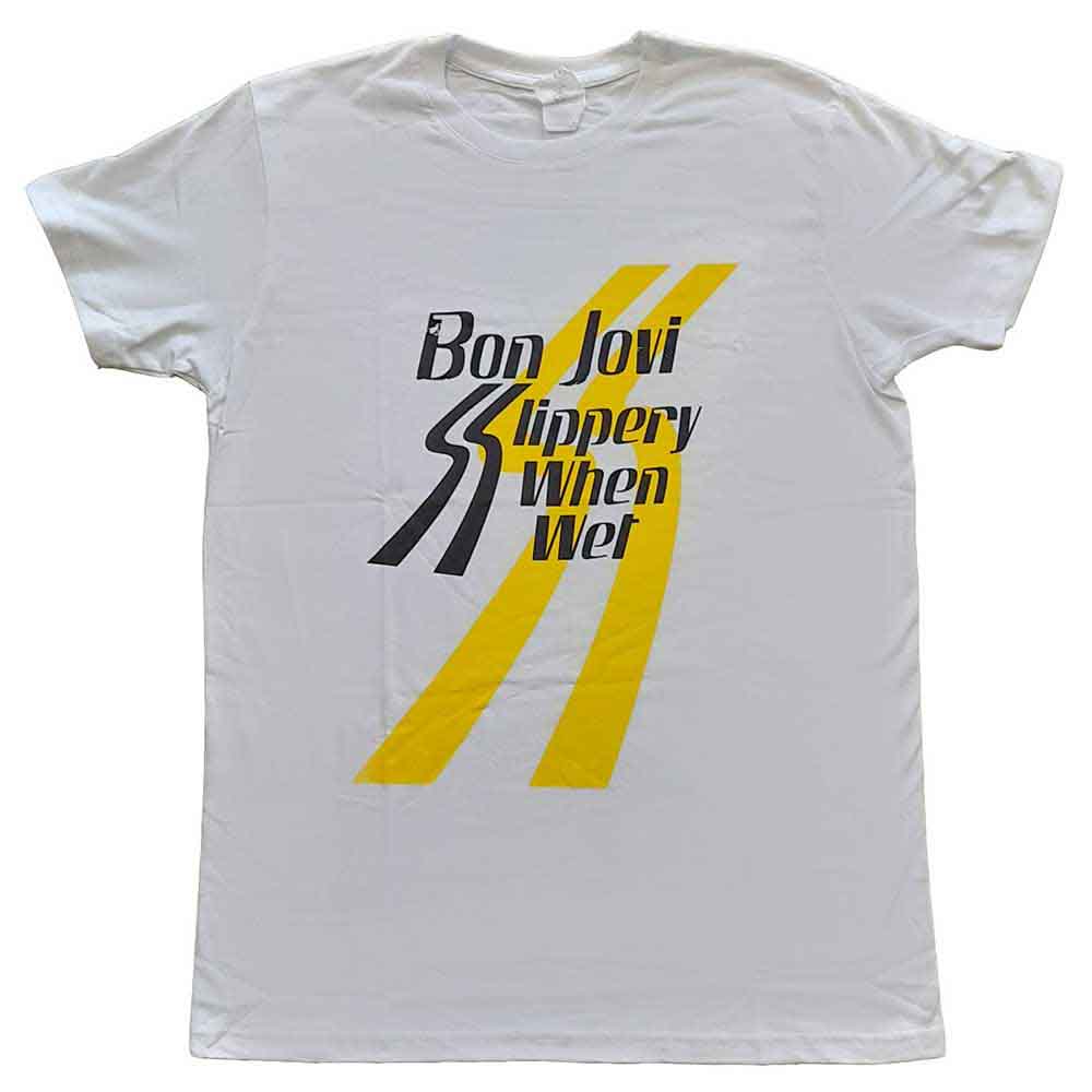Bon Jovi Slippery When Wet Mens T Shirt