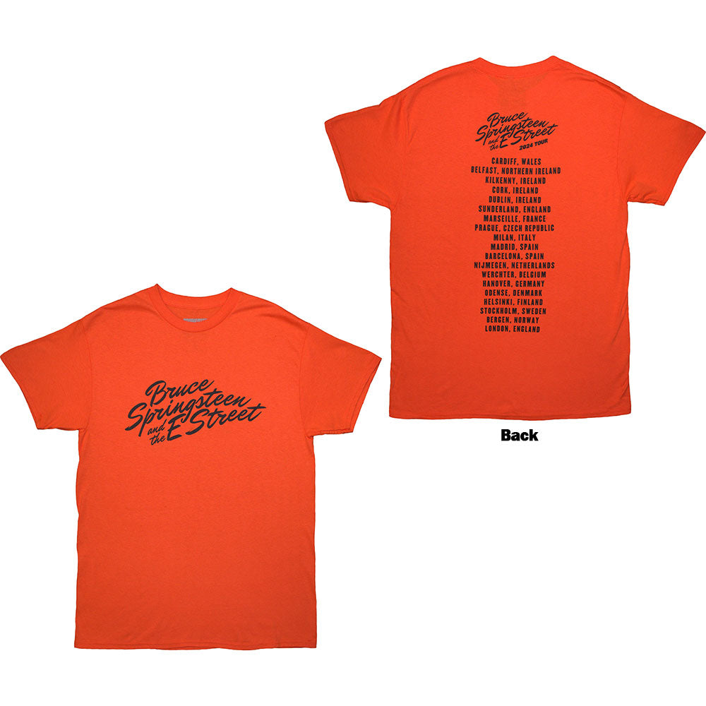 Bruce Springsteen Tour '24 River Font Mens T Shirt
