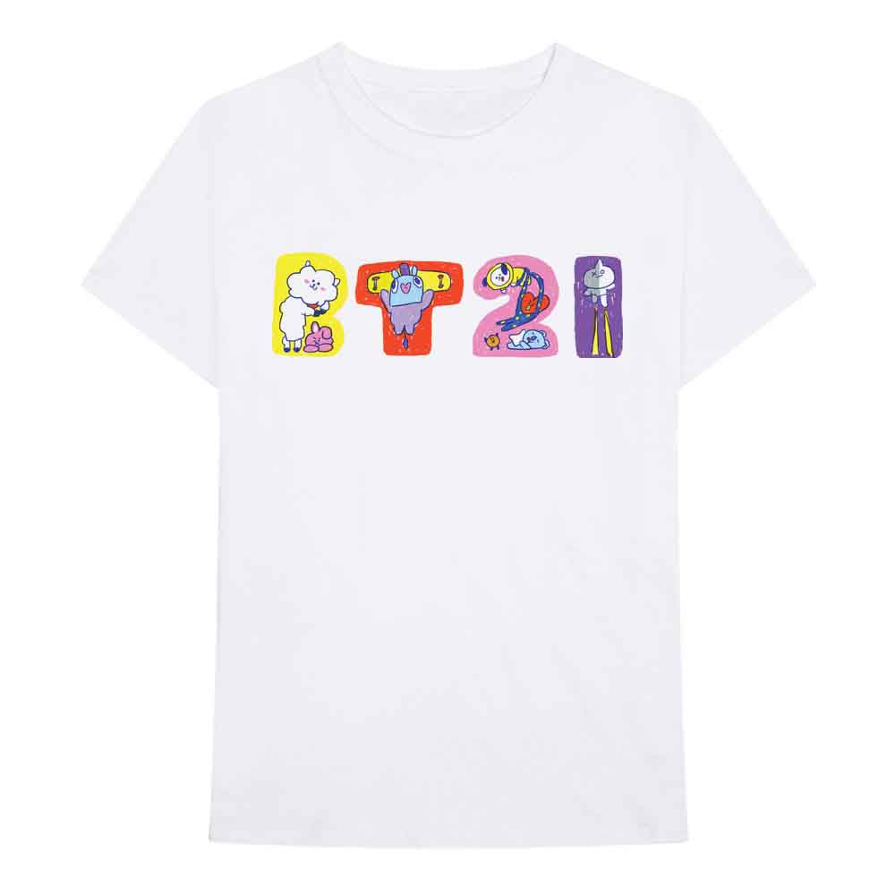 BT21 Doodle Letters Mens T Shirt