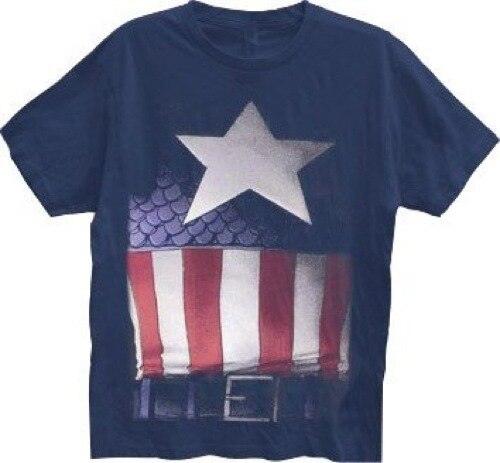 Captain America Faded Belt Print Costume T Shirt