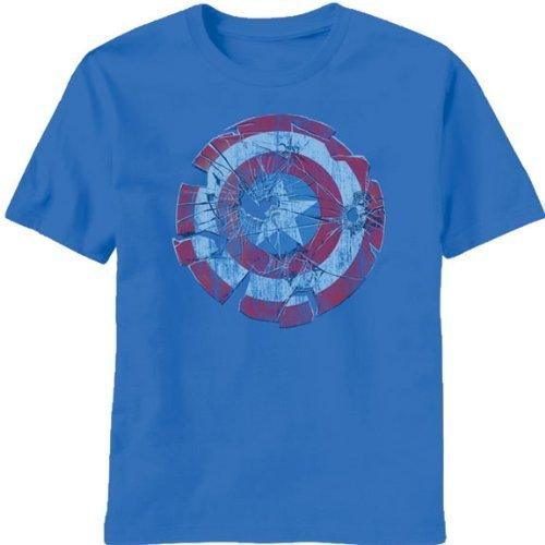 Captain America Glass Shield Shatter T Shirt