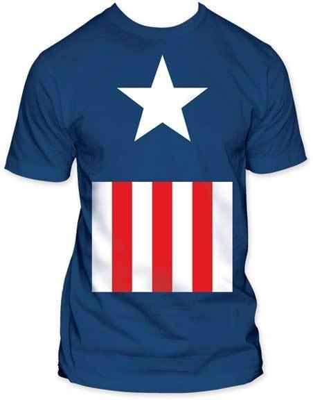 Captain America Suit Fitted Adult T Shirt
