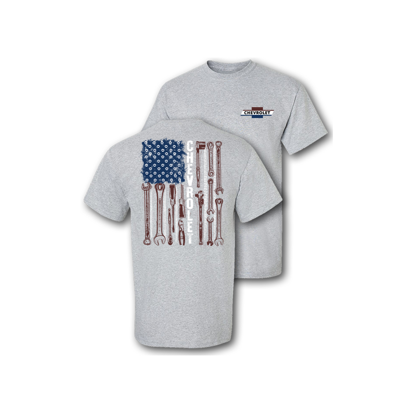 Chevrolet "American Tools" Mens T Shirt Grey