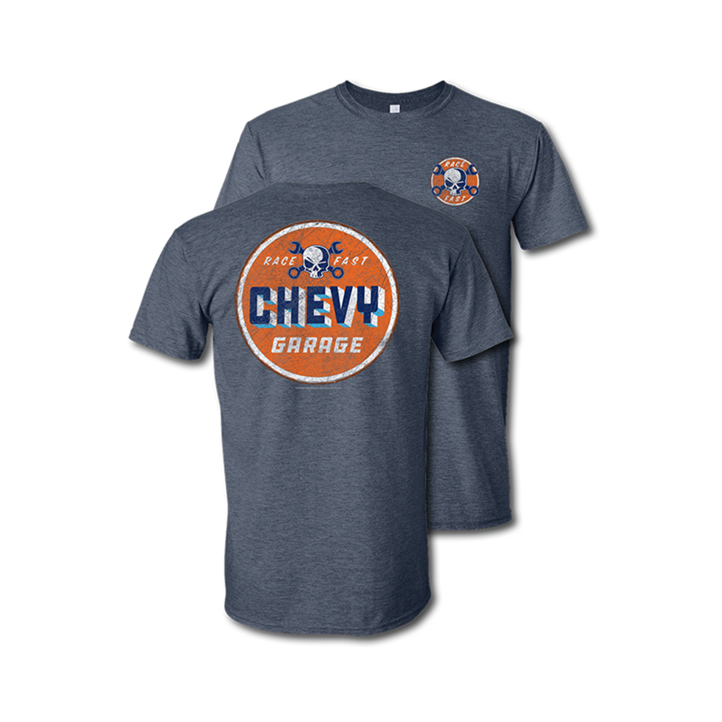 Mr. Crosswrench "Chevy Garage Race Fast" Mens T Shirt