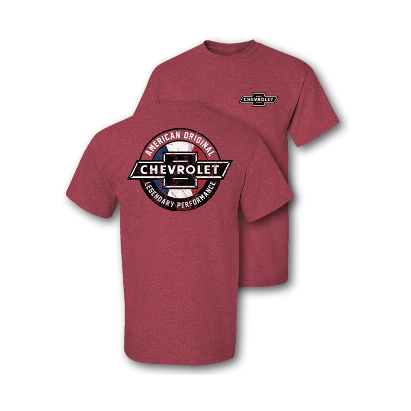 Chevrolet "Legendary Performance" Mens T Shirt Red