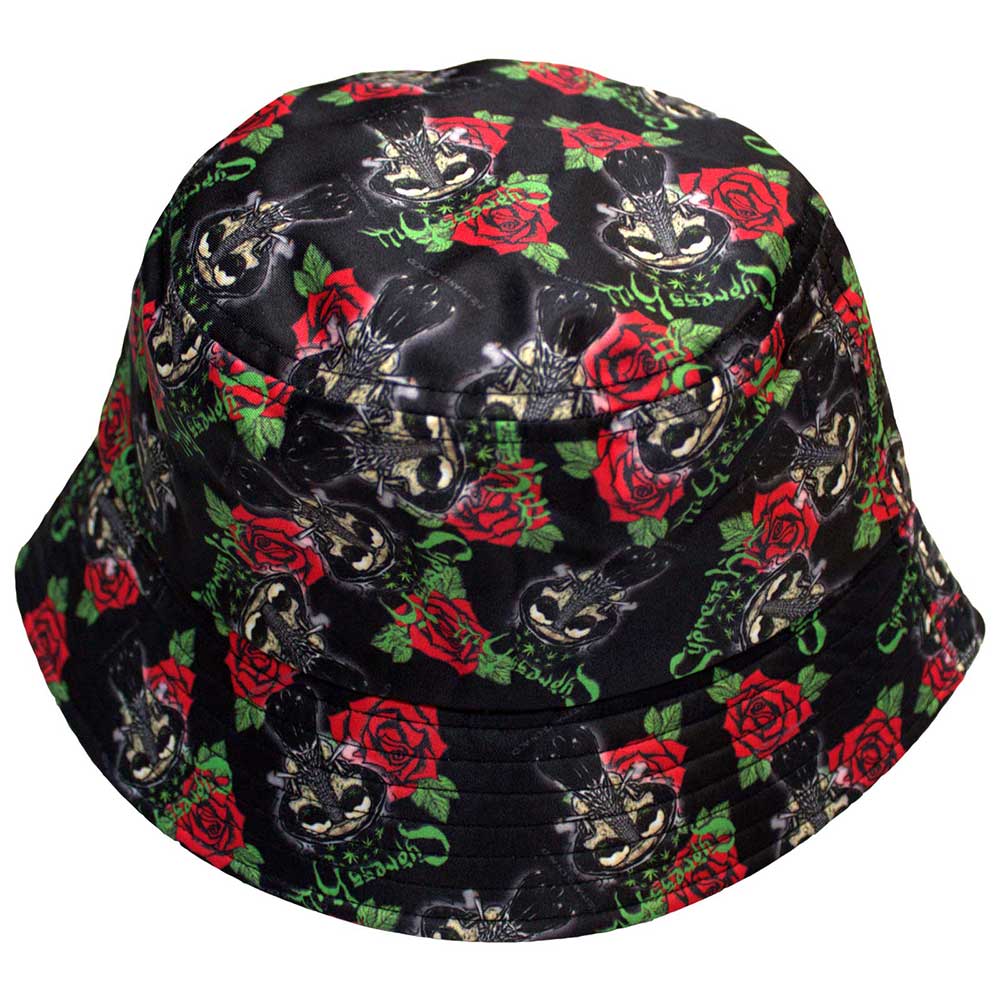 Cypress Hill Skulls & Roses Pattern Hat Black