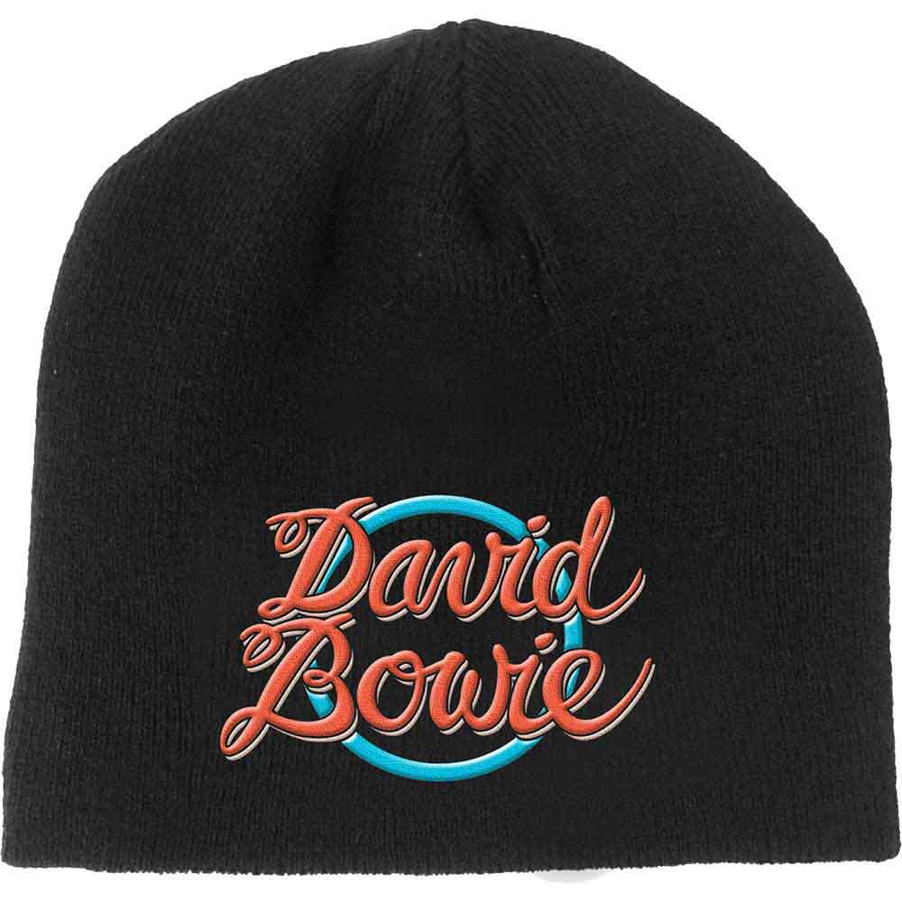 David Bowie 1978 World Tour Logo Beanie Hat Black