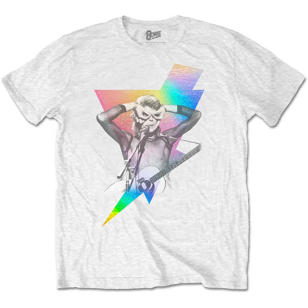 David Bowie Holographic Bolt Mens T Shirt