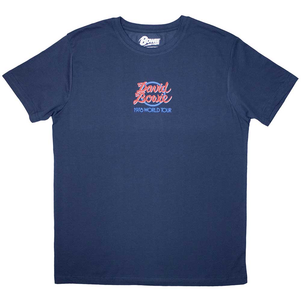 David Bowie Mini 1978 World Tour Logo Mens T Shirt