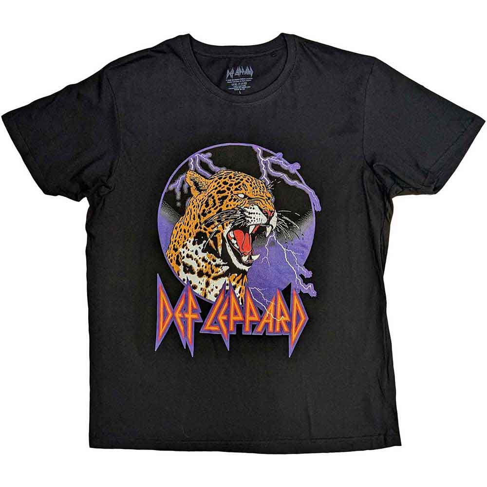 Def Leppard Lightning Leopard Mens T Shirt