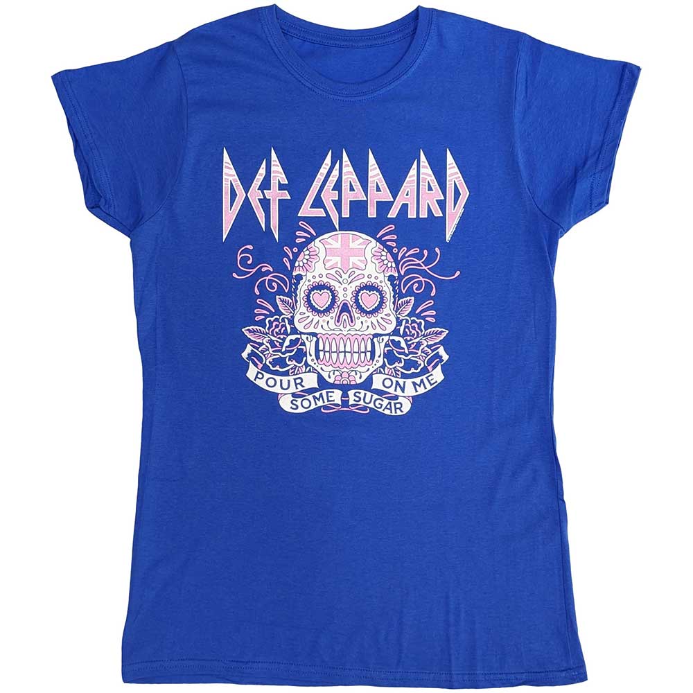 Def Leppard Pour Some Sugar On Me Skull Tour 2019 Womens T Shirt