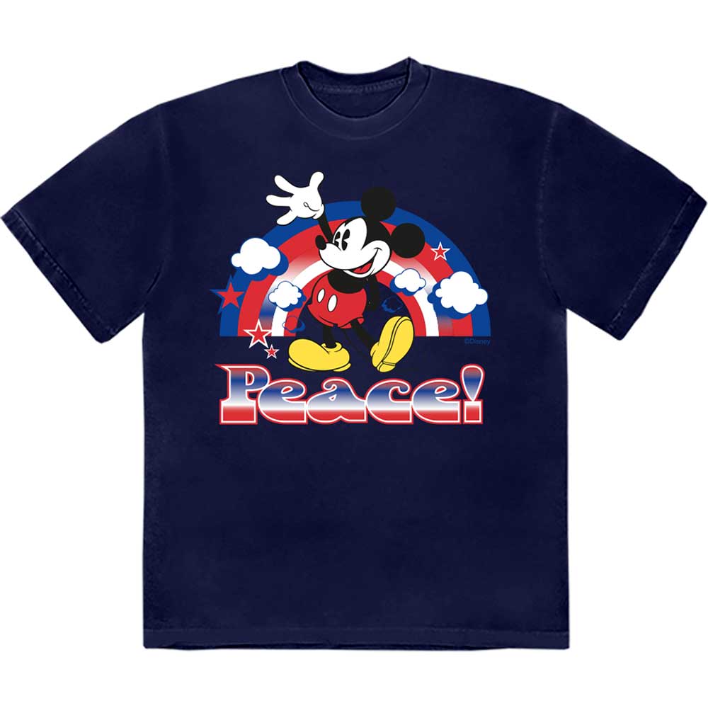 Disney Mickey Mouse Peace Mens T Shirt