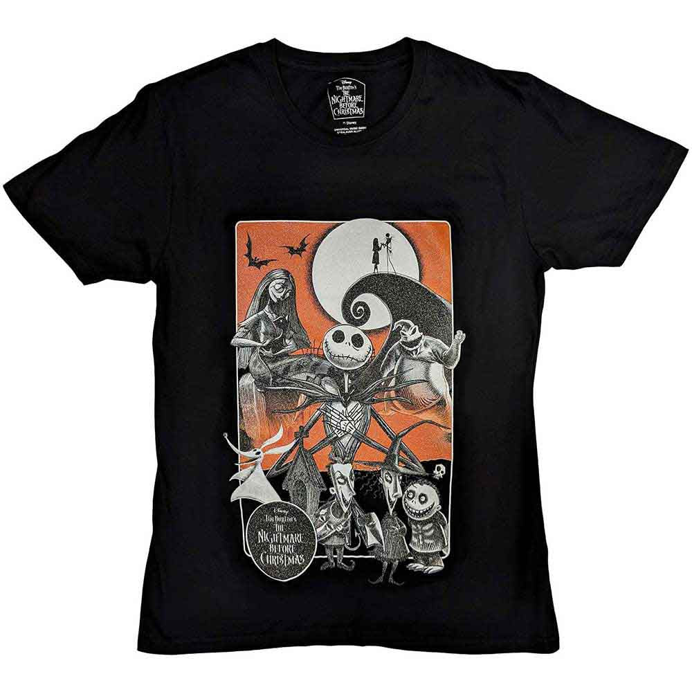 Disney The Nightmare Before Christmas Orange Moon Mens T Shirt