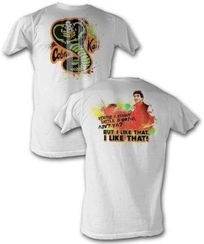 Distressed Cobra Kai Pushy Little Guy I Like That Adult T Shirt