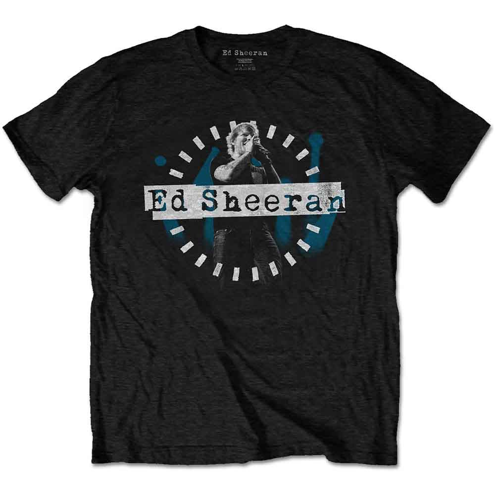 Ed Sheeran Dashed Stage Photo Mens T Shirt