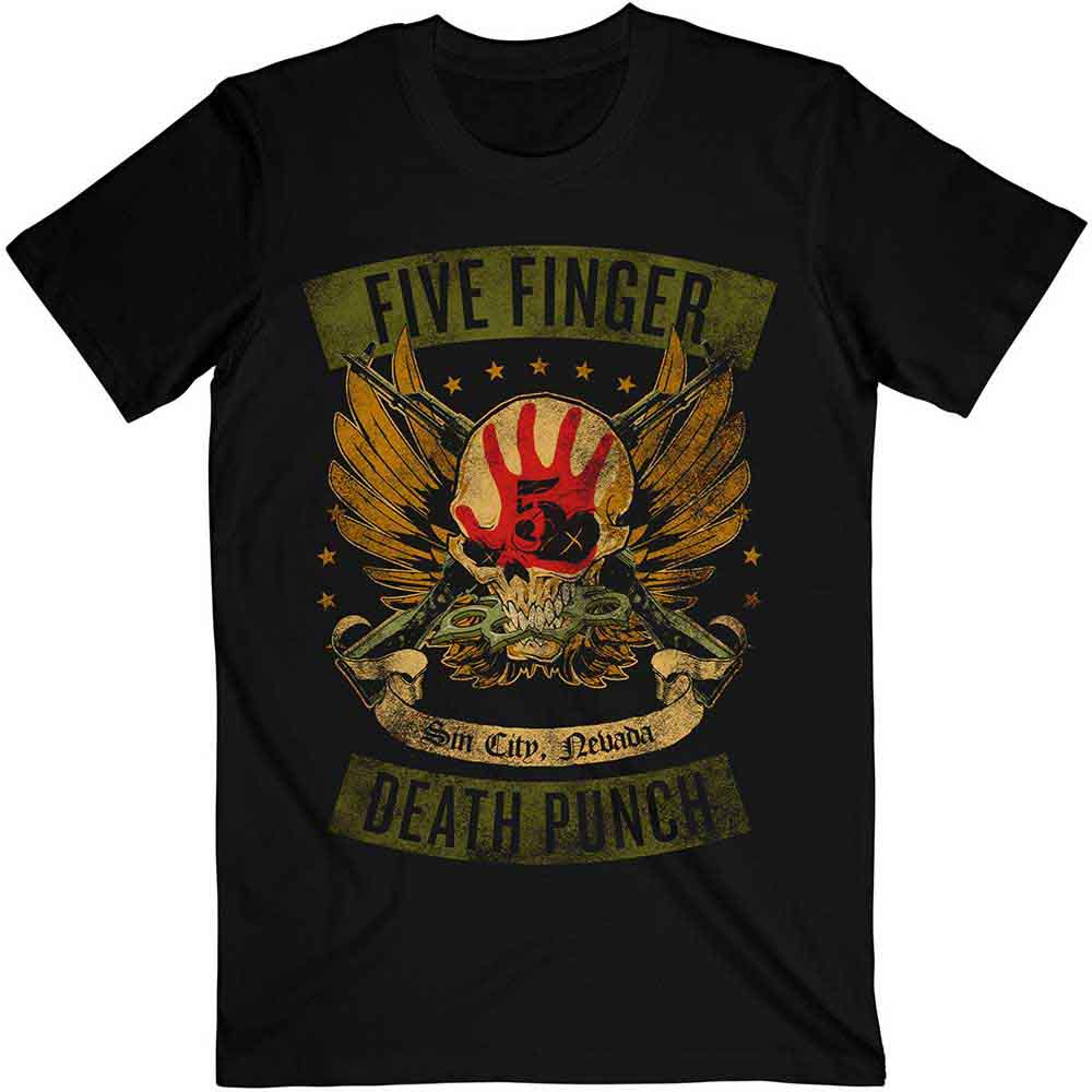 Five Finger Death Punch Locked & Loaded Mens T Shirt