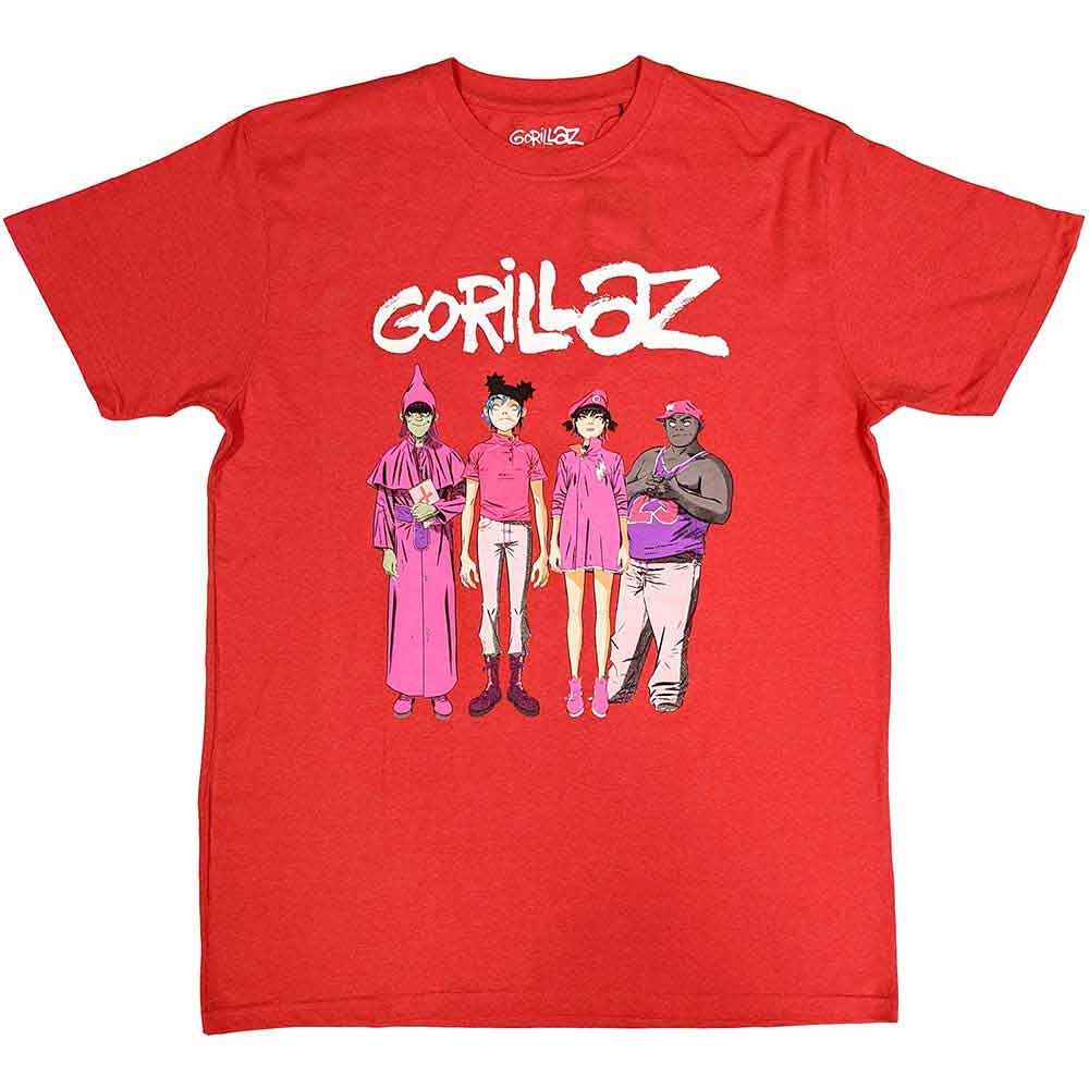 Gorillaz Cracker Island Standing Group Mens T Shirt