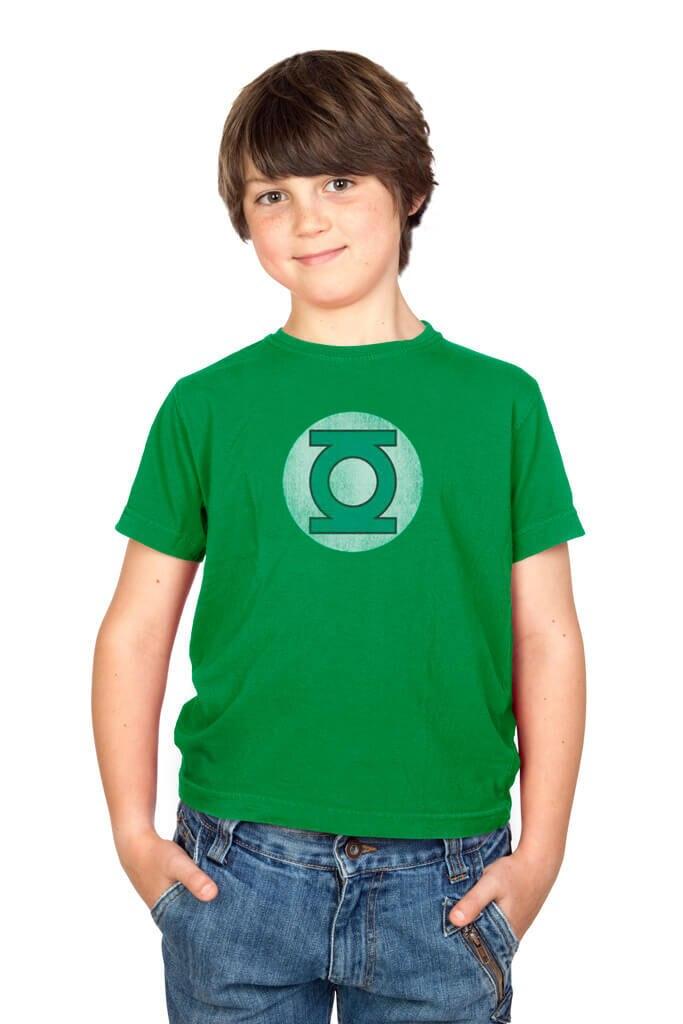 Green Lantern Distressed Logo Youth T Shirt