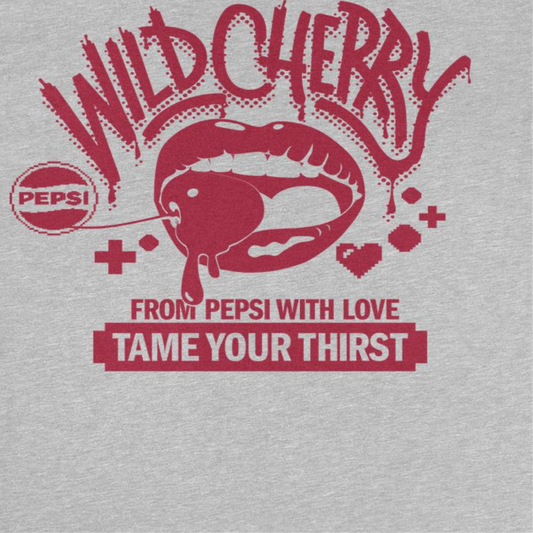 Pepsi Taste the Cherry Pepsi Mens T Shirt Sport Grey