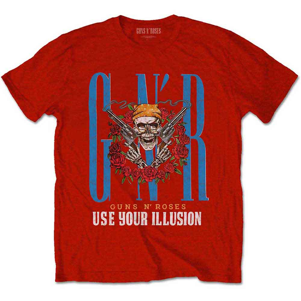 Guns N' Roses Bandana Skull Mens T Shirt