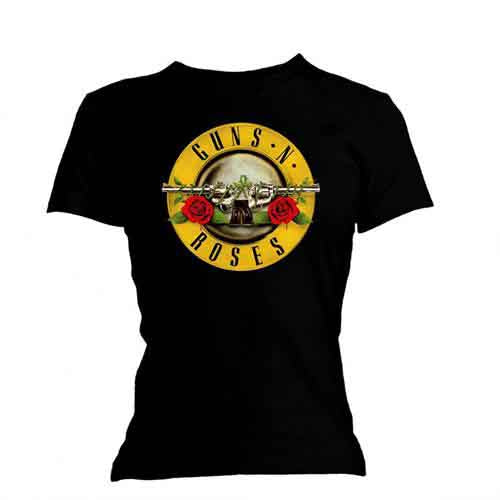 Guns N' Roses Classic Bullet Logo Womens T Shirt