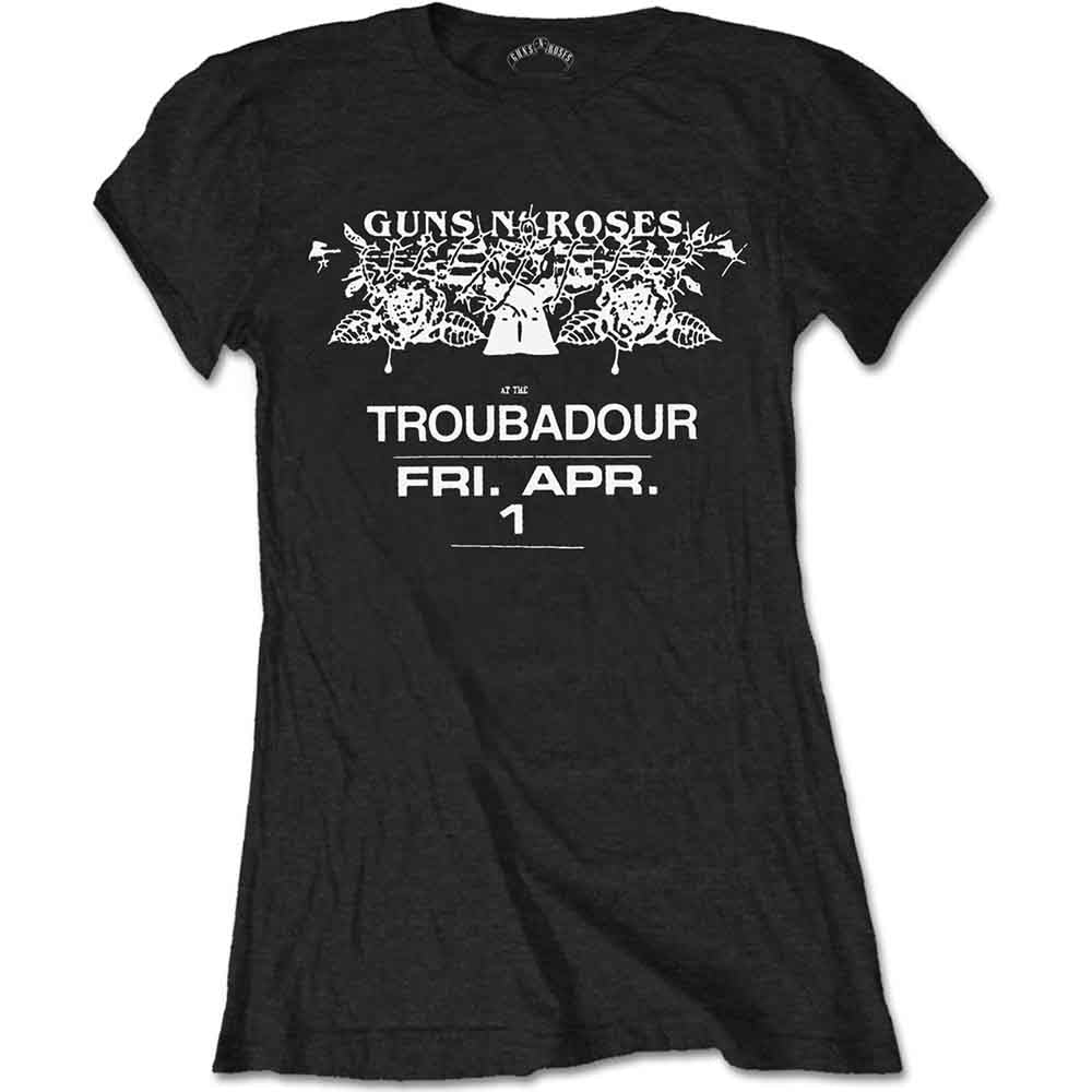 Guns N' Roses Troubadour Flyer Womens T Shirt