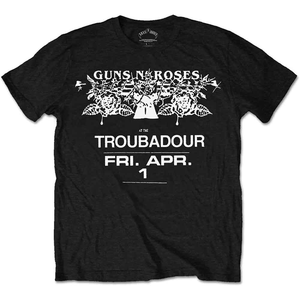 Guns N' Roses Troubadour Flyer Mens T Shirt