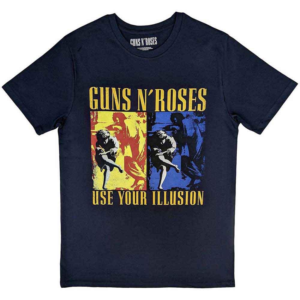 Guns N' Roses Use Your Illusion Navy Mens T Shirt