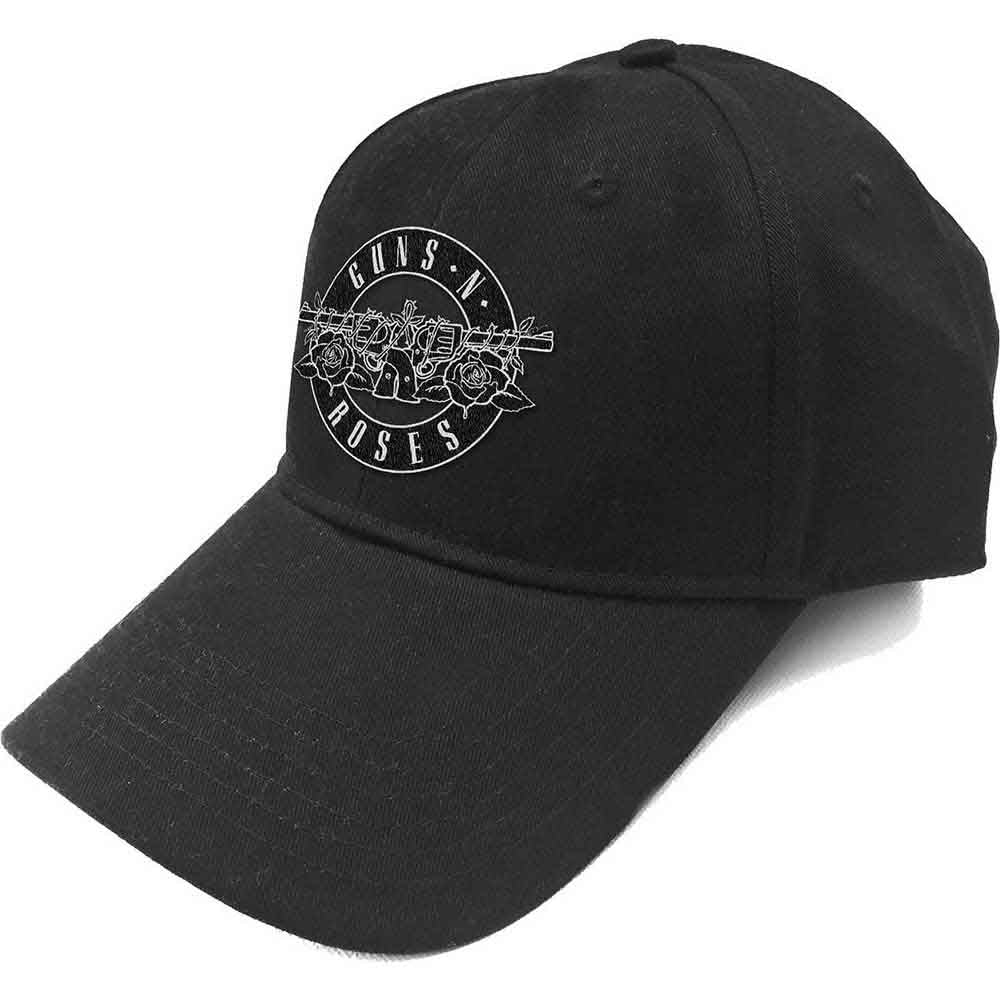 Guns N' Roses White Circle Logo Hat Black