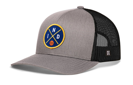 Indiana Trucker Hat | IND X Basketball Snapback
