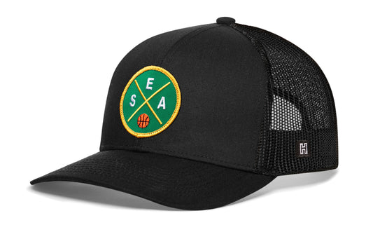 Seattle Trucker Hat | SEA X Basketball Snapback