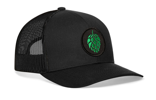 Hops Trucker Haka Hat Black Beer Snapback