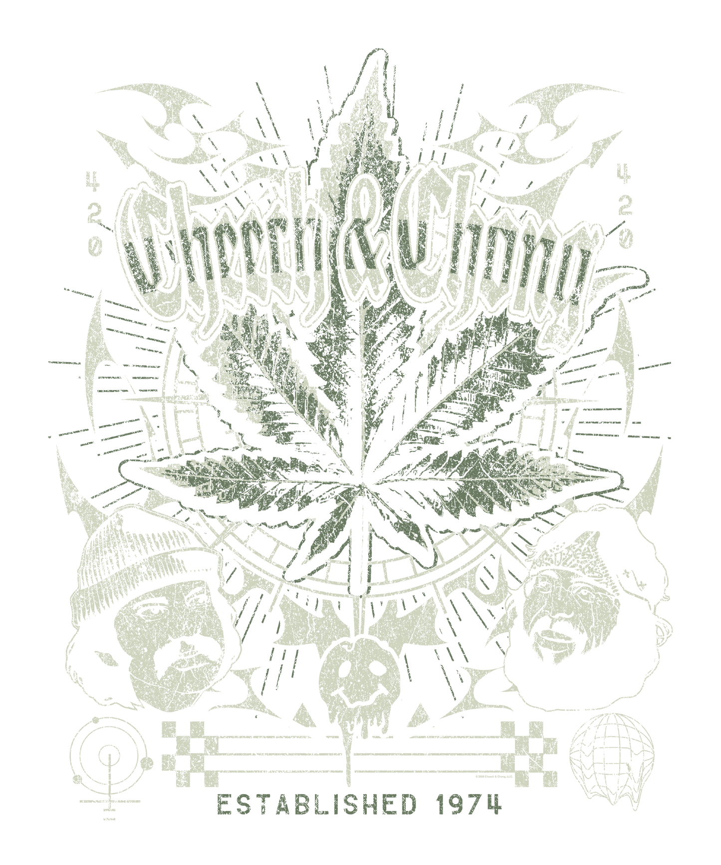 Cheech & Chong 420 Established 1974 Mens T Shirt Black