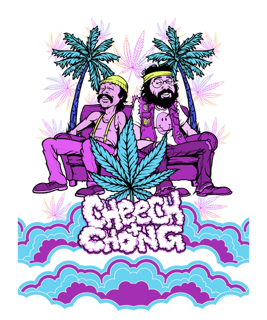Cheech & Chong Cloud Logo Couch Cartoon Mens T Shirt Black