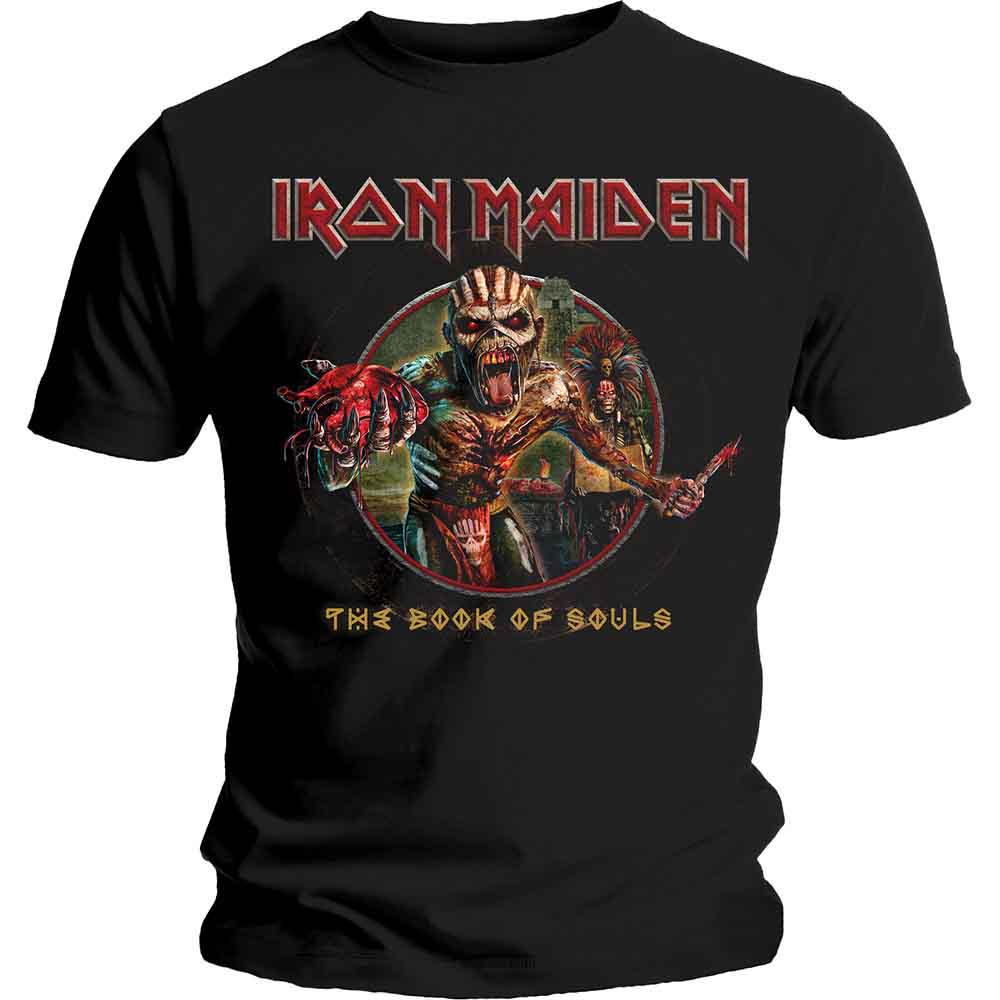 Iron Maiden Book of Souls Eddie Circle Mens T Shirt