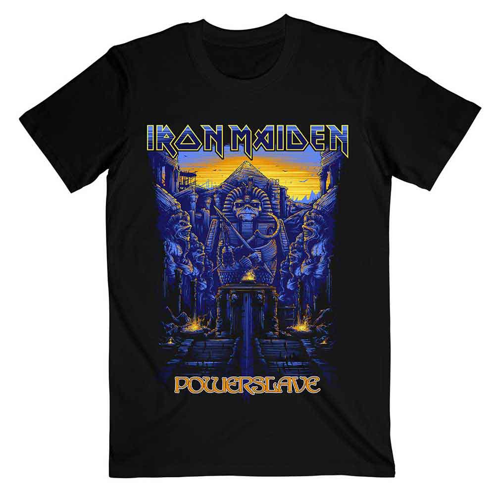Iron Maiden Dark Ink Powerslaves Mens T Shirt