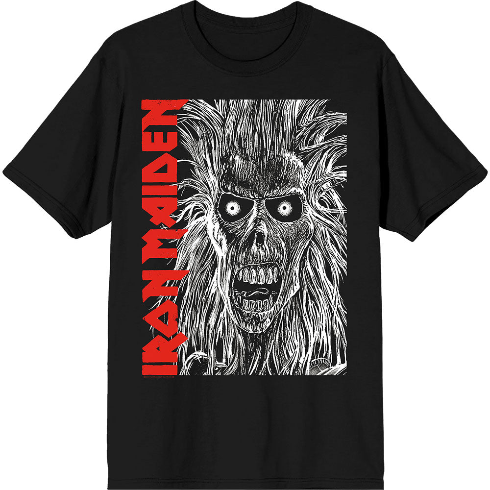 Iron Maiden Eponymous Face Red Logo Mens T Shirt