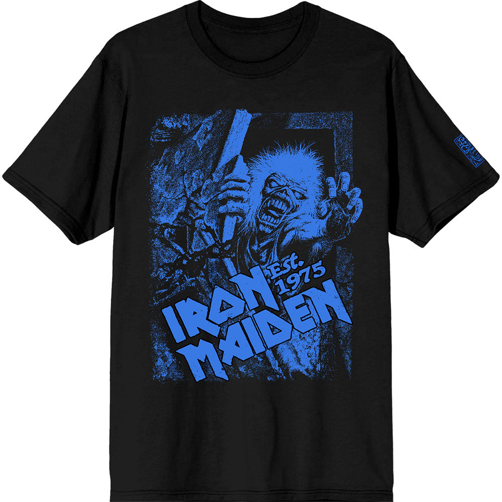Iron Maiden Est. 1975 No Prayer Grave Blue Mens T Shirt